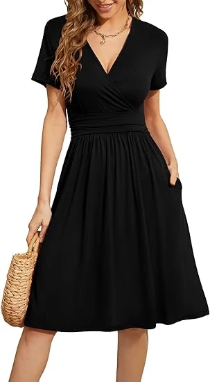 Casual Dresses V-Neck Floral Party Dress Casual Dresses V-Neck Floral Party Dress