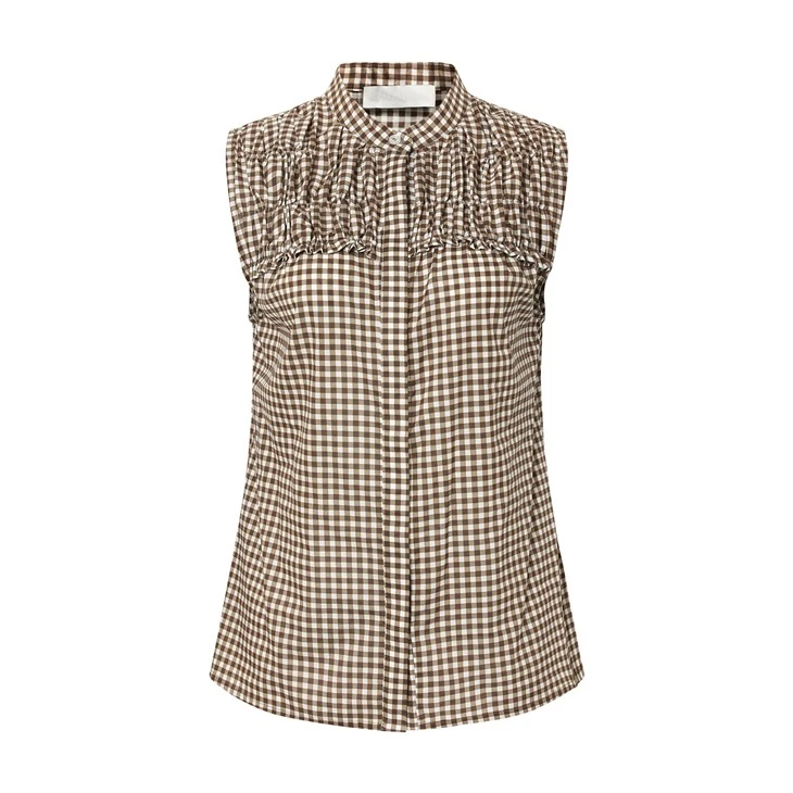 Checkered Sleeveless Shirt For Casual Wear Checkered Sleeveless Shirt For Casual Wear