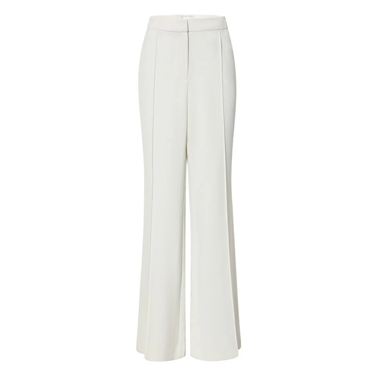 Elegant White Pants With Flared Legs